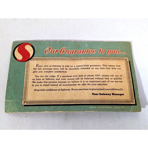 Vintage Safeway Supermarket Complimentary Sewing Needle Pack with Needles - Picture 2 of 3